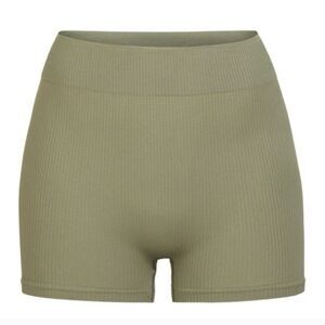Skims Stretch Rib Shorts - Slate Army Green - 4x / 5x